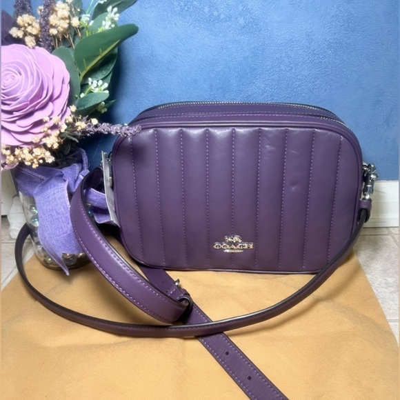 Coach Jes Amethyst Crossbody Bag Dual Zip NWT - Picture 1 of 12
